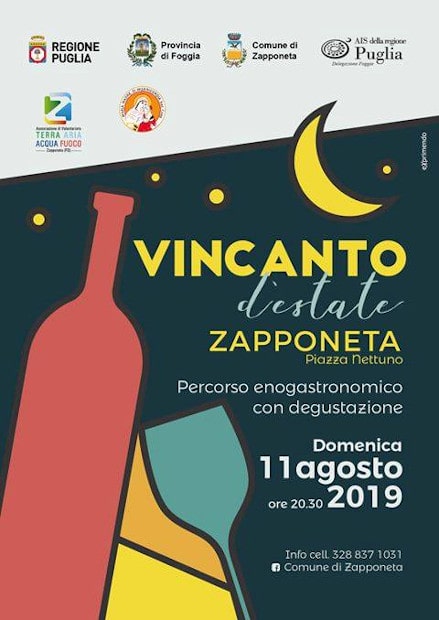 Copertina evento Vincanto d'Estate 2019 Percorso gastronomico con degustazione a Zapponeta