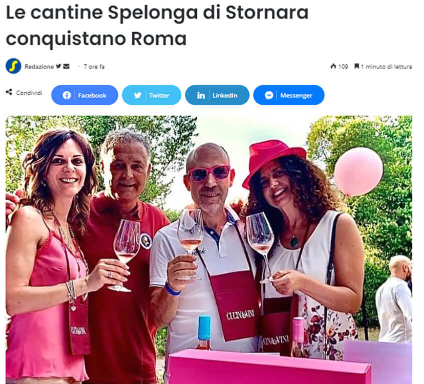 ILSIPONTINO.NET | Le cantine Spelonga di Stornara conquistano Roma.