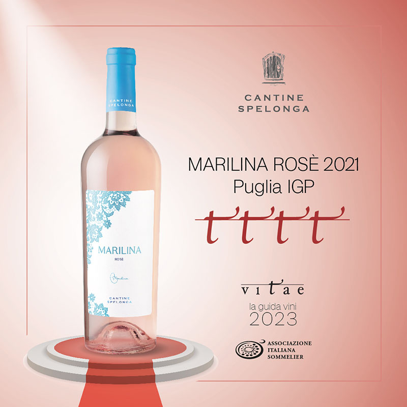 Le 4 Viti della guida vini Vitae vanno al Marilina Rosè delle Cantine Spelonga