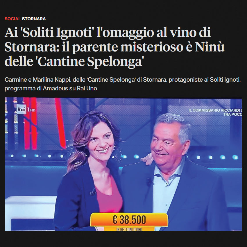 FOGGIA TODAY | Ai Soliti Ignoti l’omaggio al vino di Stornara